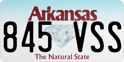 AR license plate 845VSS