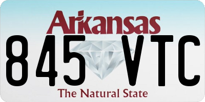 AR license plate 845VTC