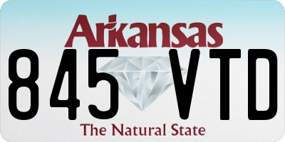 AR license plate 845VTD