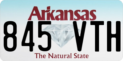 AR license plate 845VTH
