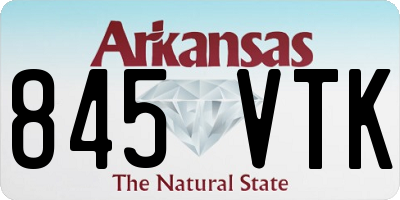 AR license plate 845VTK