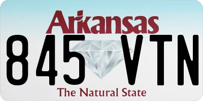 AR license plate 845VTN