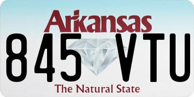 AR license plate 845VTU