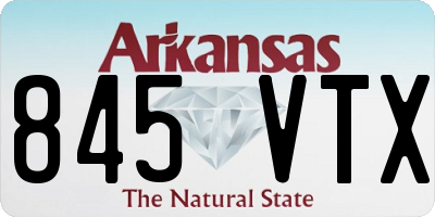 AR license plate 845VTX