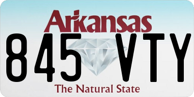 AR license plate 845VTY
