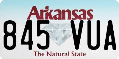 AR license plate 845VUA