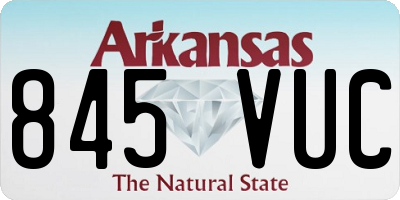 AR license plate 845VUC