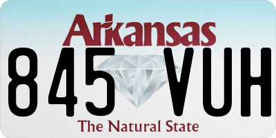 AR license plate 845VUH
