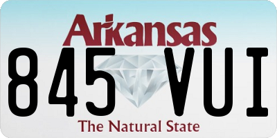 AR license plate 845VUI