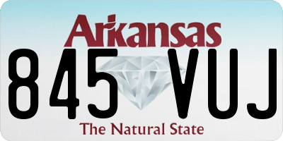 AR license plate 845VUJ