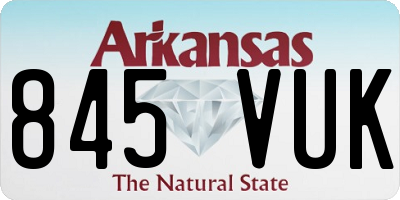 AR license plate 845VUK