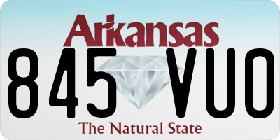 AR license plate 845VUO