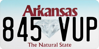 AR license plate 845VUP