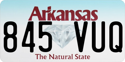 AR license plate 845VUQ