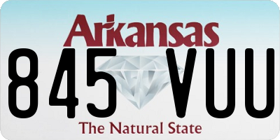 AR license plate 845VUU