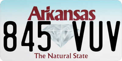 AR license plate 845VUV