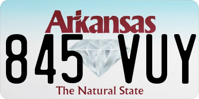 AR license plate 845VUY