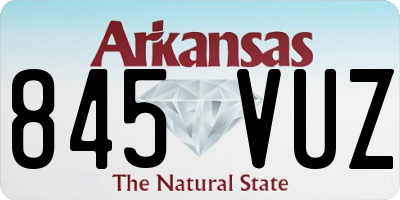 AR license plate 845VUZ