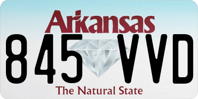 AR license plate 845VVD