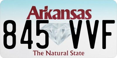 AR license plate 845VVF