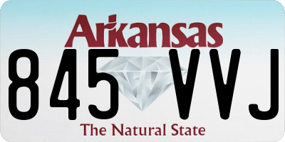 AR license plate 845VVJ