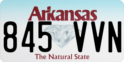 AR license plate 845VVN