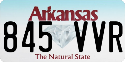 AR license plate 845VVR