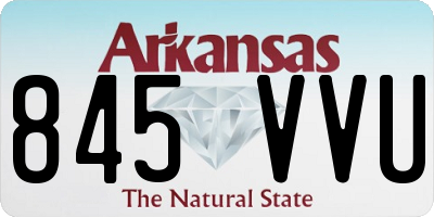 AR license plate 845VVU