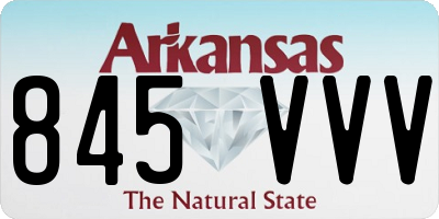 AR license plate 845VVV