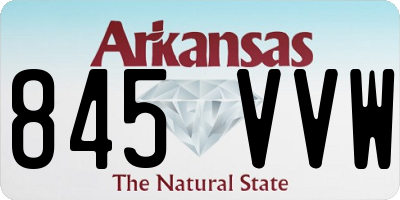AR license plate 845VVW