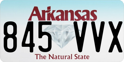 AR license plate 845VVX