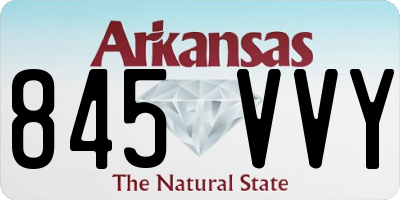 AR license plate 845VVY
