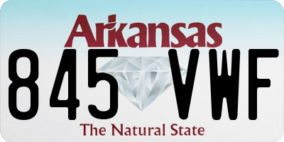 AR license plate 845VWF