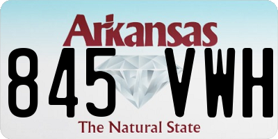 AR license plate 845VWH