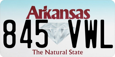 AR license plate 845VWL