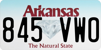 AR license plate 845VWO