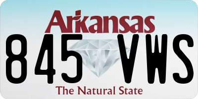 AR license plate 845VWS