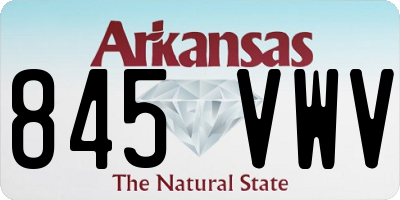 AR license plate 845VWV