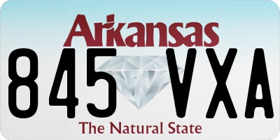 AR license plate 845VXA