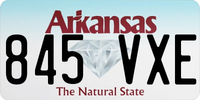 AR license plate 845VXE