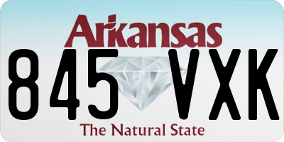 AR license plate 845VXK