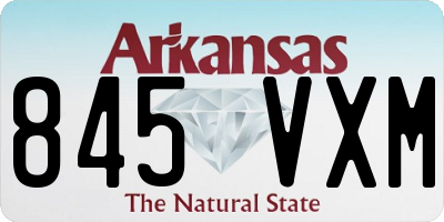 AR license plate 845VXM