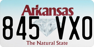 AR license plate 845VXO