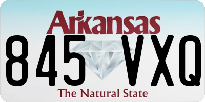AR license plate 845VXQ