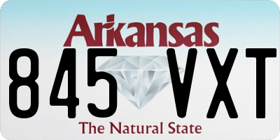 AR license plate 845VXT