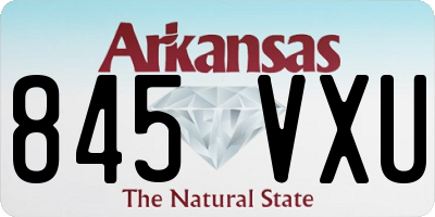 AR license plate 845VXU