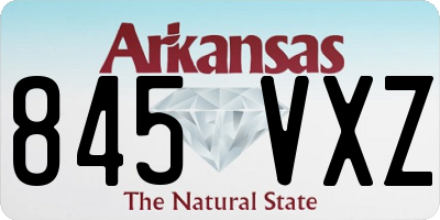 AR license plate 845VXZ