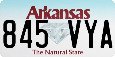 AR license plate 845VYA