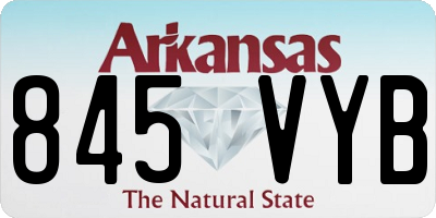 AR license plate 845VYB