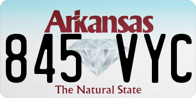 AR license plate 845VYC